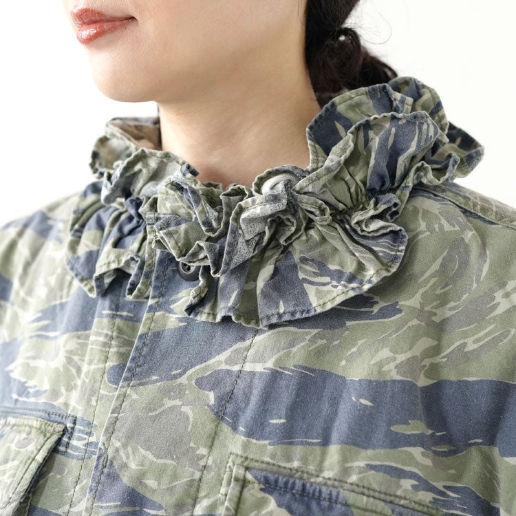 frill collar camo jacket フリルカラー カモ ジャケット