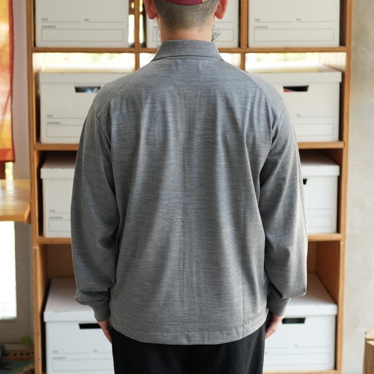 Super 100s Washable Wool Jersey Shirt Cardigan スーパー100s ウォッシャブルウール天竺  シャツカーディガン