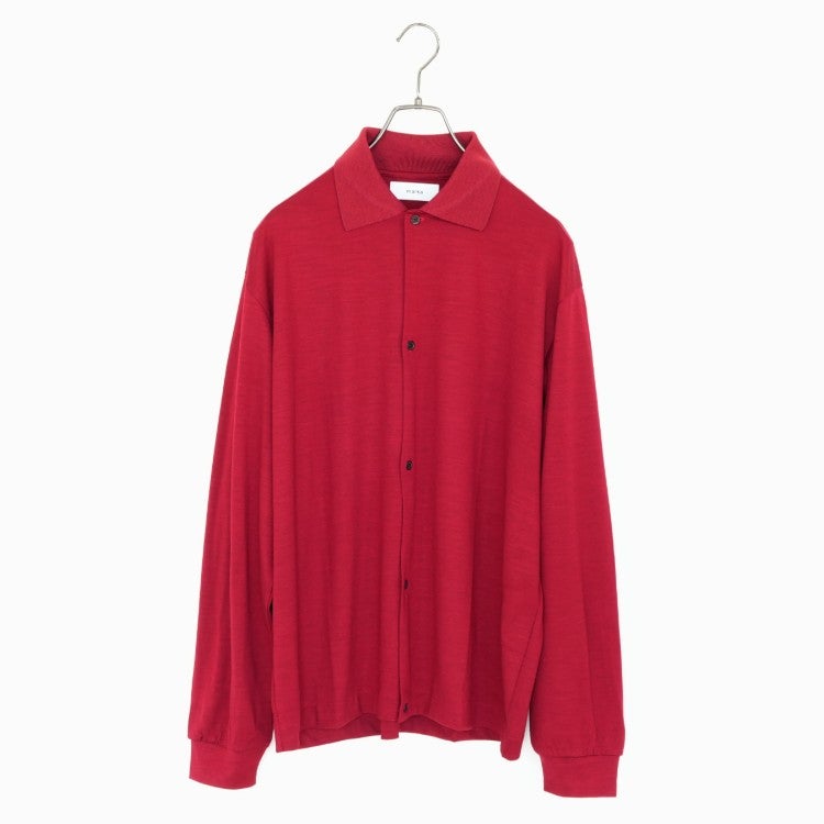 Super 100s Washable Wool Jersey Shirt Cardigan スーパー100s ウォッシャブルウール天竺  シャツカーディガン