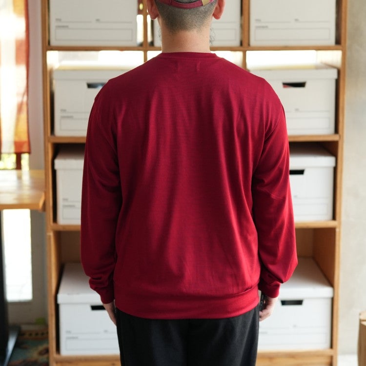 Super 100s Washable Wool Jersey Crew Neck L/S Tee スーパー100sウォッシャブルウール天竺 クルーネック L/S Tee