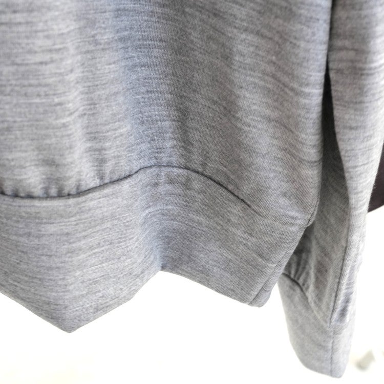Super 100s Washable Wool Jersey Crew Neck L/S Tee スーパー100sウォッシャブルウール天竺 クルーネック L/S Tee