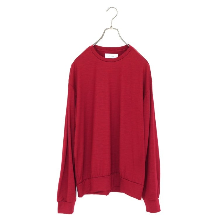 Super 100s Washable Wool Jersey Crew Neck L/S Tee スーパー100sウォッシャブルウール天竺 クルーネック L/S Tee