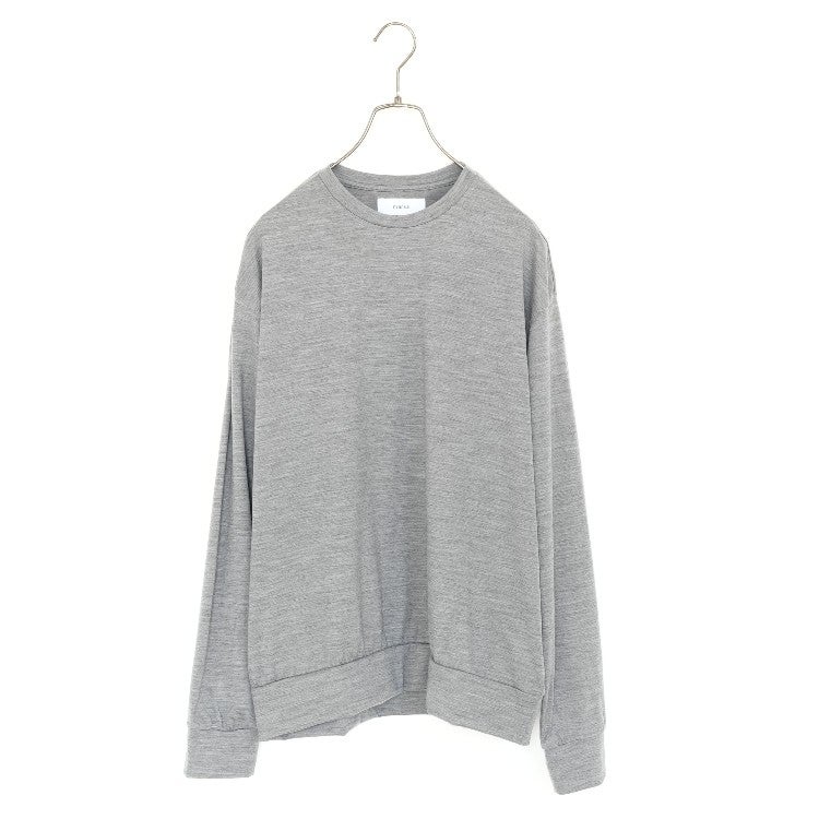 Super 100s Washable Wool Jersey Crew Neck L/S Tee スーパー100sウォッシャブルウール天竺 クルーネック L/S Tee