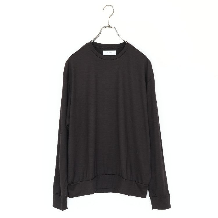 Super 100s Washable Wool Jersey Crew Neck L/S Tee スーパー100sウォッシャブルウール天竺 クルーネック L/S Tee