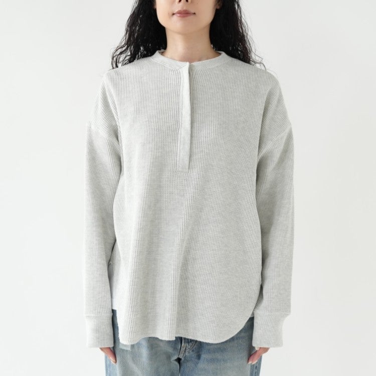Waffle Loose Henleytops ワッフルルーズ ヘンリートップス