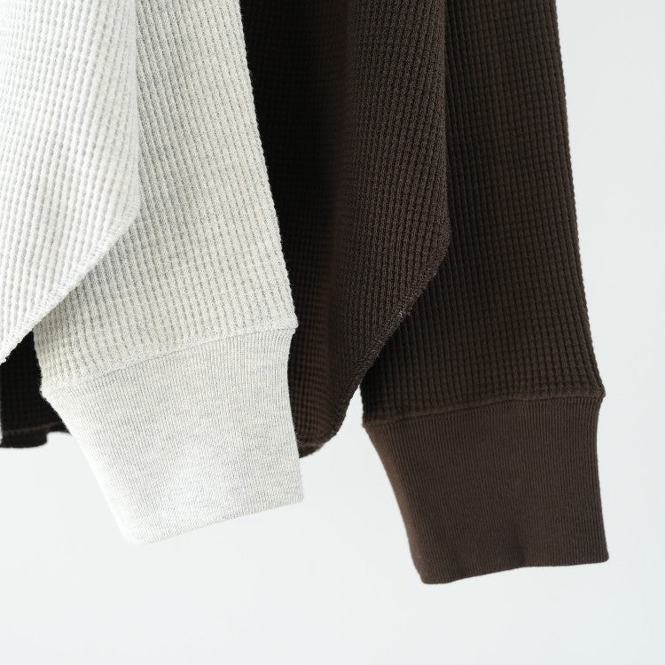 Waffle Loose Henleytops ワッフルルーズ ヘンリートップス