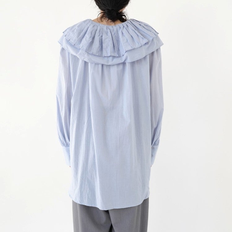 double ruffle neck bluose ダブルラッフルネックブラウス