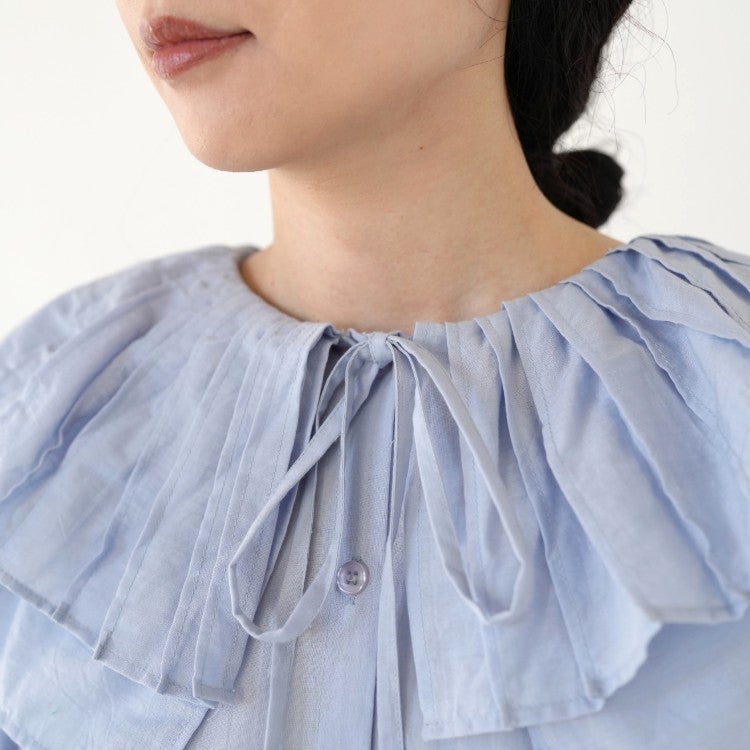 double ruffle neck bluose ダブルラッフルネックブラウス