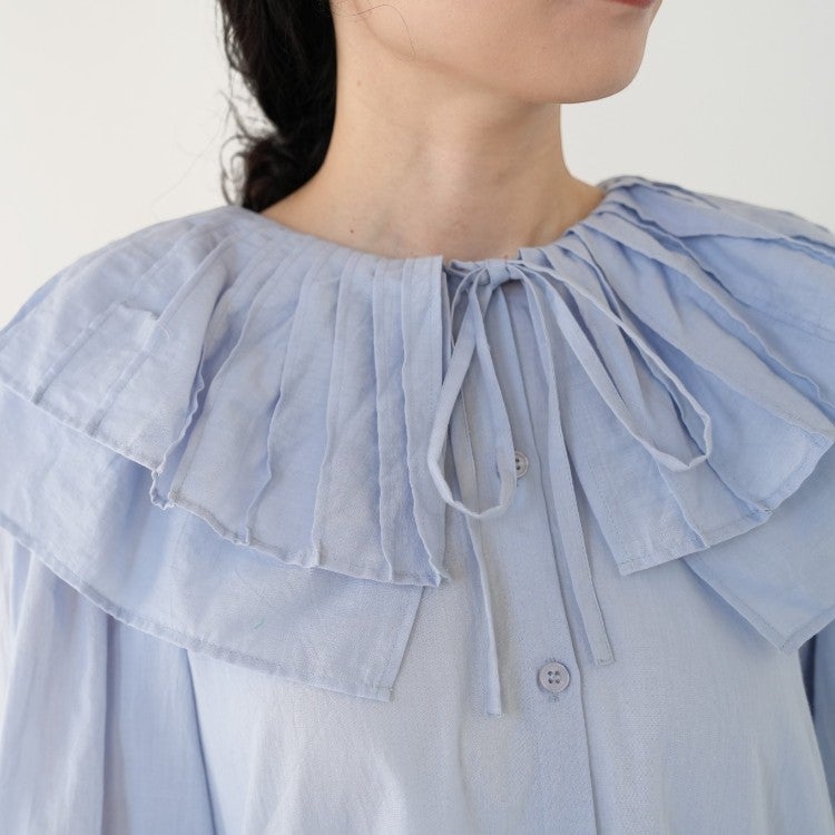 double ruffle neck bluose ダブルラッフルネックブラウス