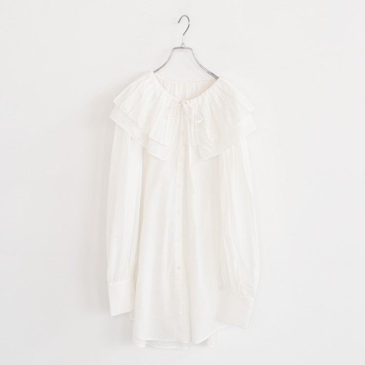double ruffle neck bluose ダブルラッフルネックブラウス