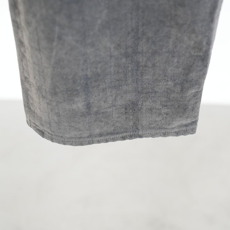 Velvet-Flocked Organic Cotton Denim Cylinder Fit Jeans フロッキーオーガニックデニム シリンダーフィットジーンズ