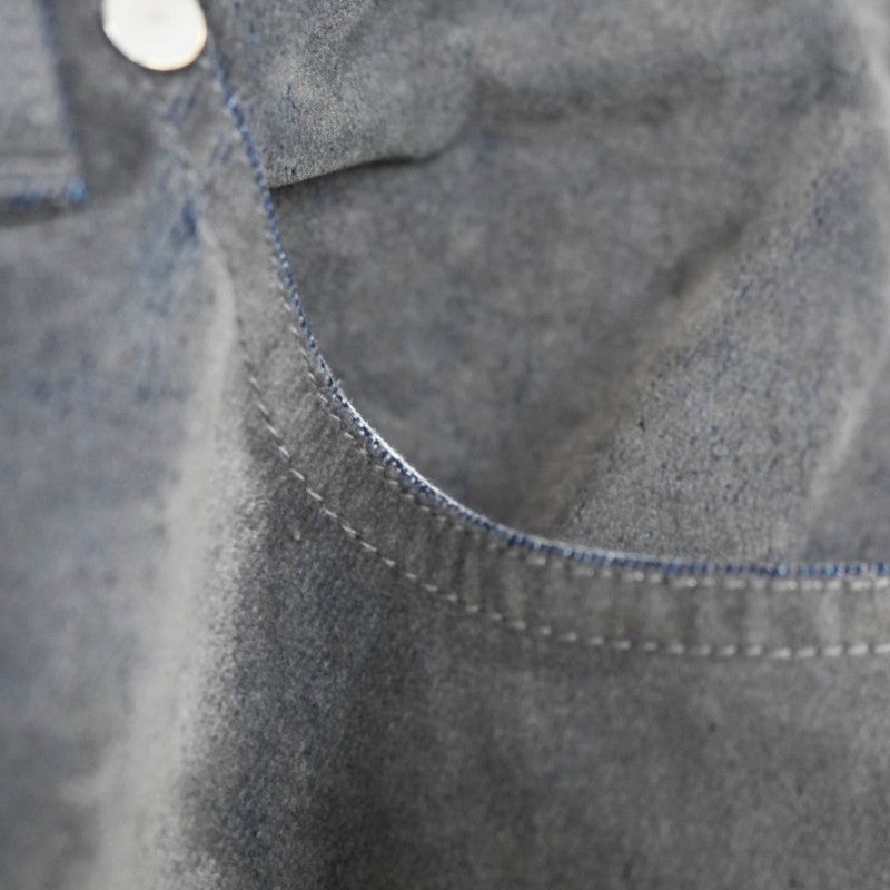 Velvet-Flocked Organic Cotton Denim Cylinder Fit Jeans フロッキーオーガニックデニム シリンダーフィットジーンズ