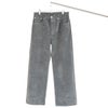 Velvet-Flocked Organic Cotton Denim Cylinder Fit Jeans フロッキーオーガニックデニム シリンダーフィットジーンズ