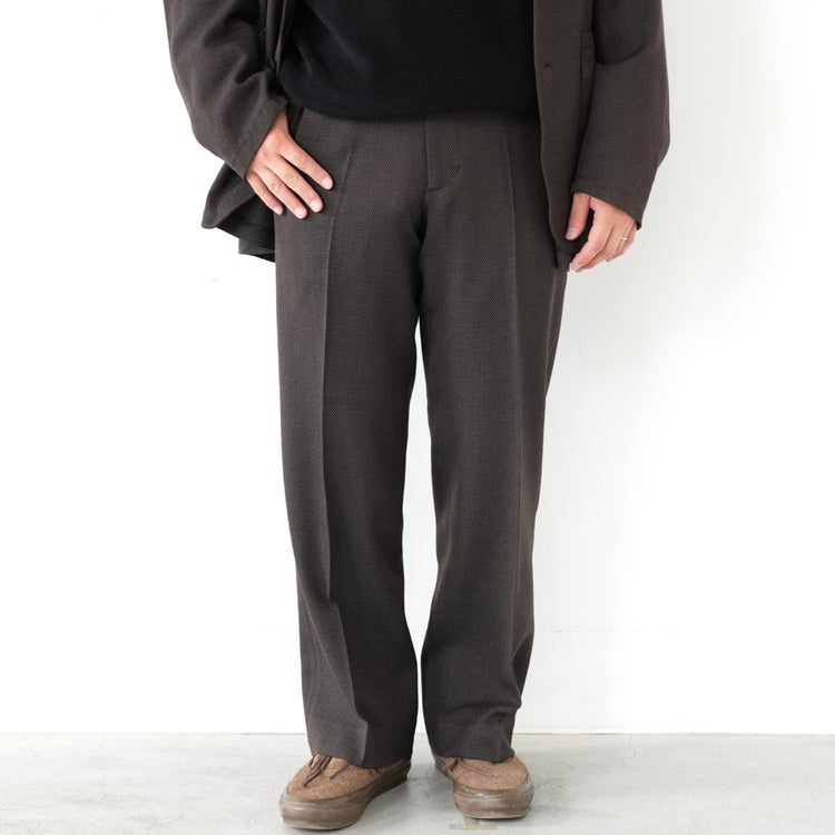 Tumbled Wool Serge Regular Fit Straight Trousers ウールサージワッシャータンブラー レギュラーフィットストレートトラウザーズ