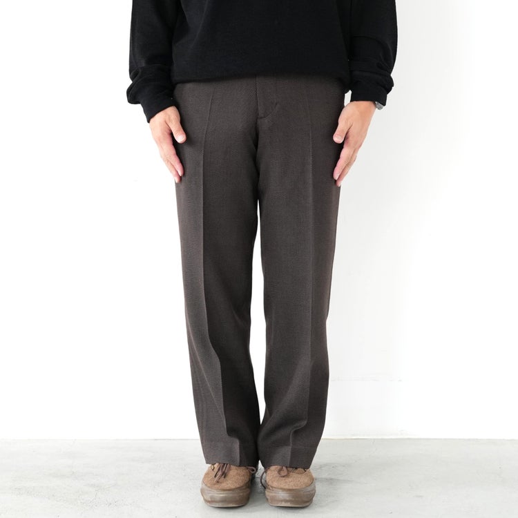 Tumbled Wool Serge Regular Fit Straight Trousers ウールサージワッシャータンブラー レギュラーフィットストレートトラウザーズ