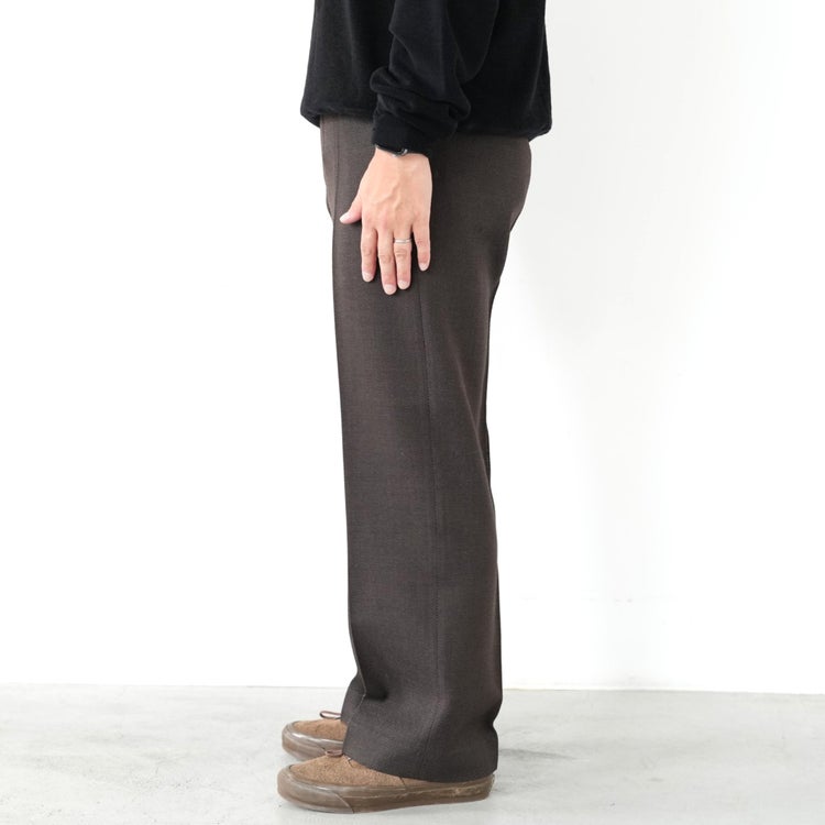 Tumbled Wool Serge Regular Fit Straight Trousers ウールサージワッシャータンブラー レギュラーフィットストレートトラウザーズ