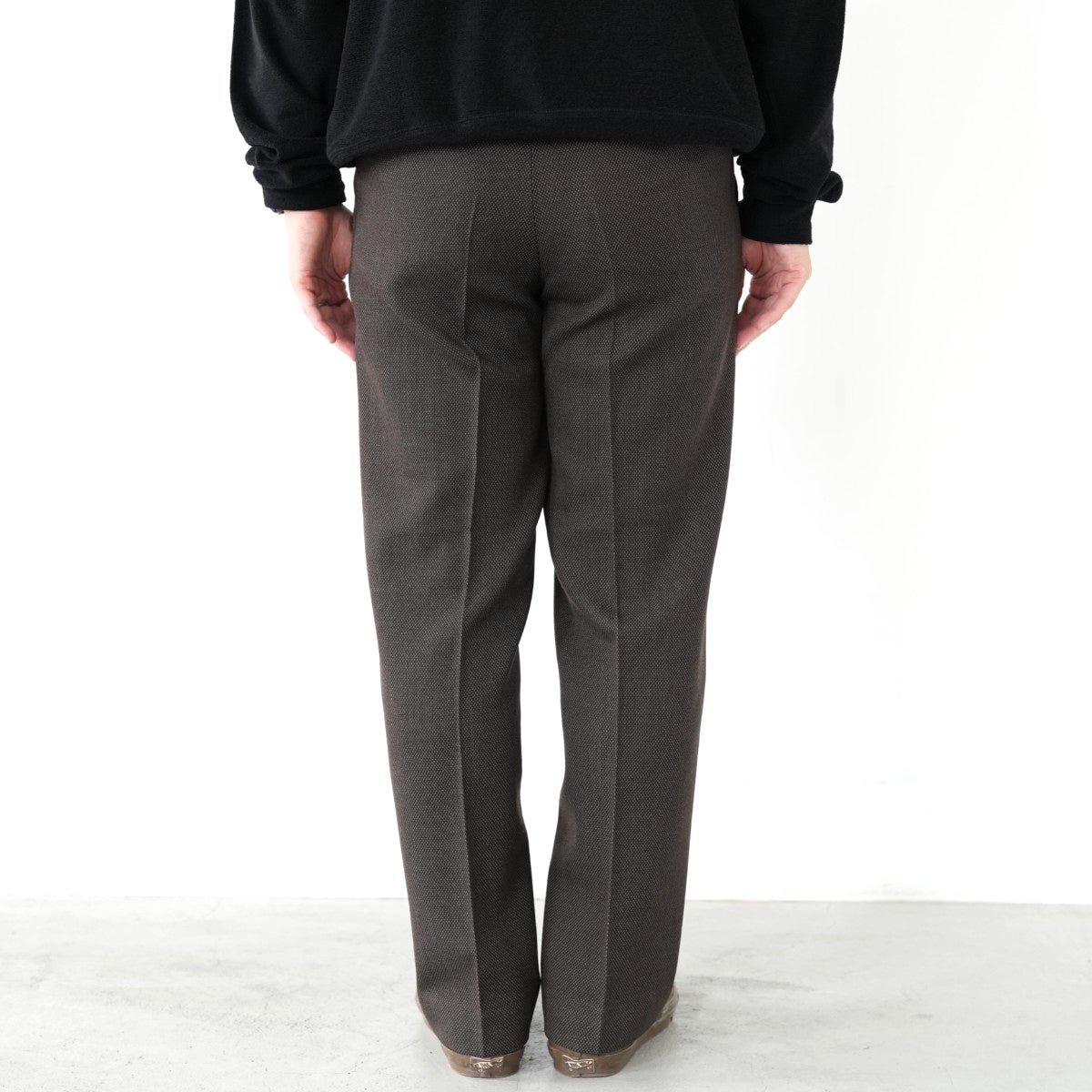Tumbled Wool Serge Regular Fit Straight Trousers ウールサージワッシャータンブラー レギュラーフィットストレートトラウザーズ
