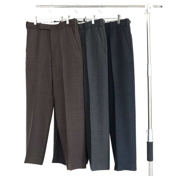 Tumbled Wool Serge Regular Fit Straight Trousers ウールサージワッシャータンブラー レギュラーフィットストレートトラウザーズ