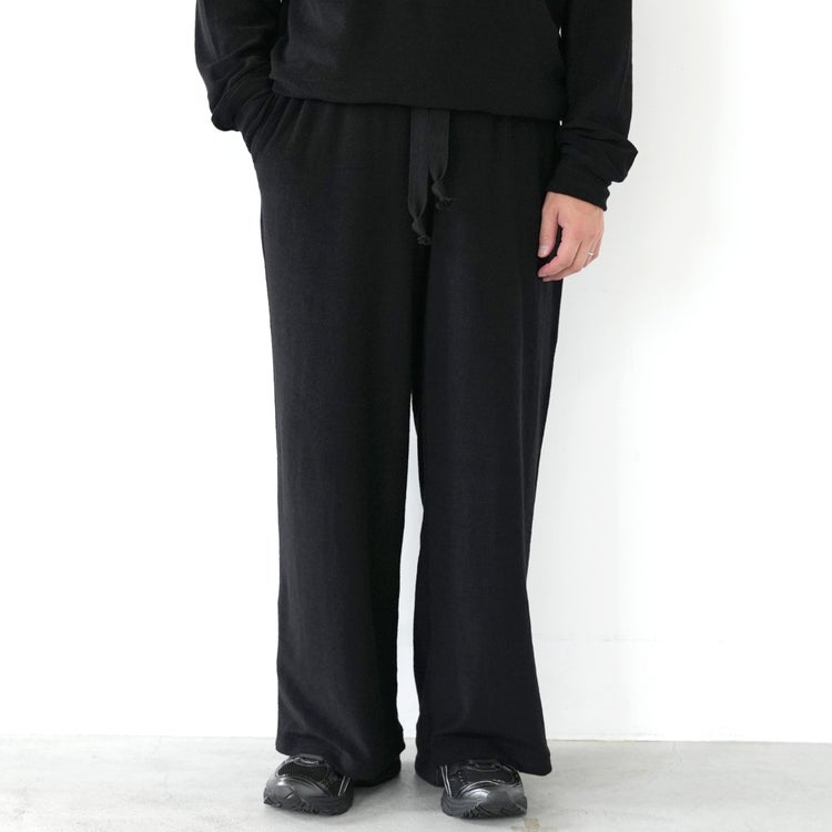 Super 140s Washable Wool Pile Knit Wide Cylinder Fit Easy Pants スーパー140s 2/60ウールパイル ワイドシリンダーフィットイージーパンツ