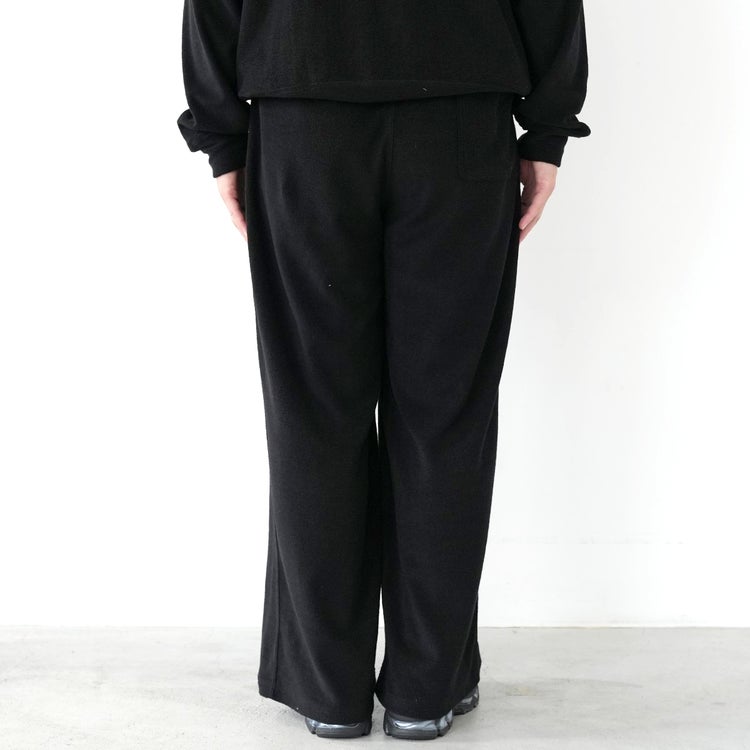 Super 140s Washable Wool Pile Knit Wide Cylinder Fit Easy Pants スーパー140s 2/60ウールパイル ワイドシリンダーフィットイージーパンツ