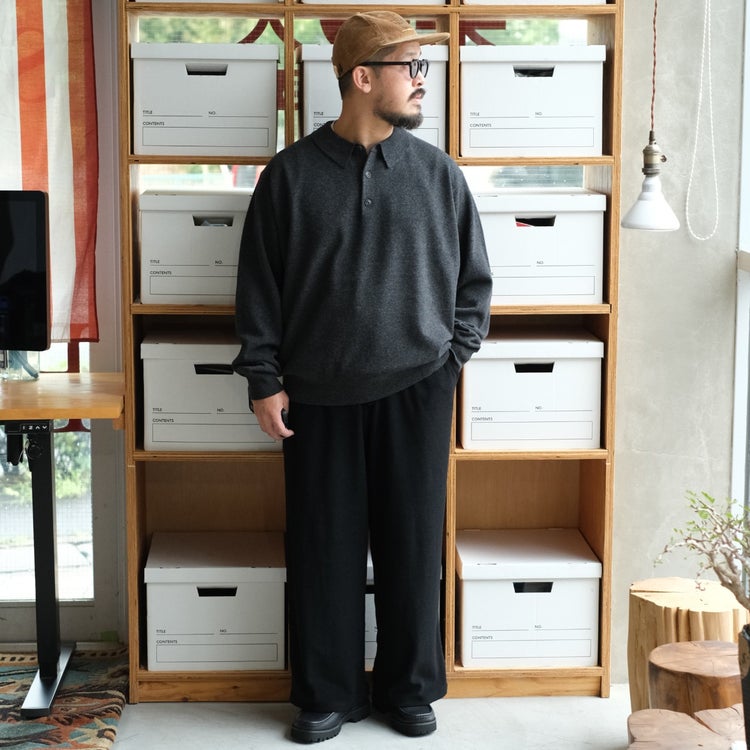 L/S KNIT POLO ニットポロ