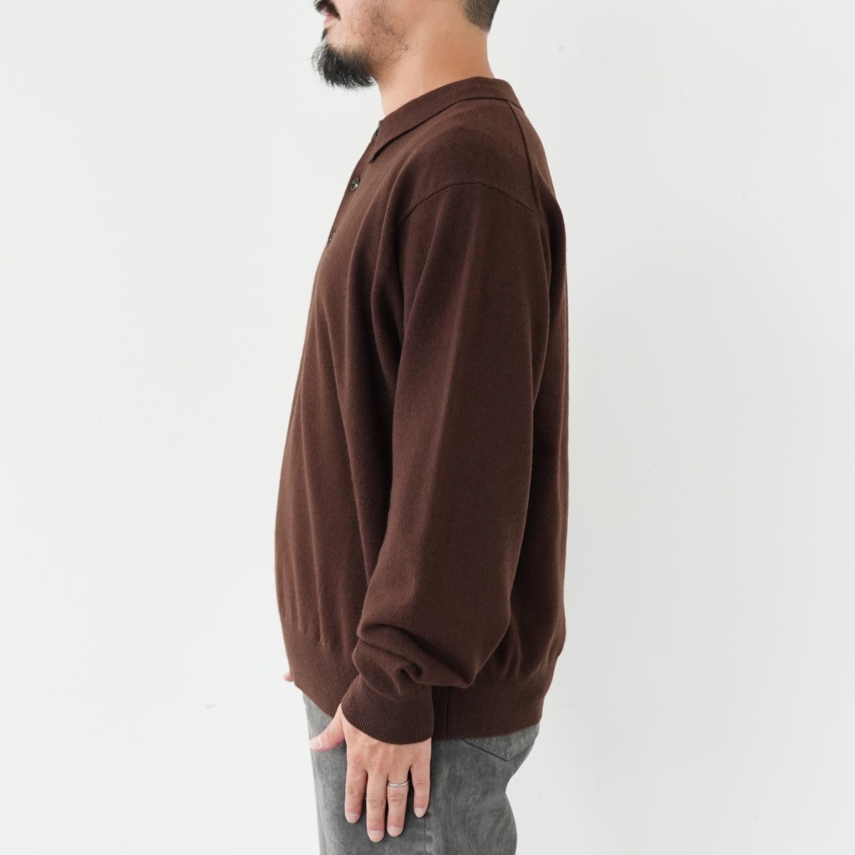 L/S KNIT POLO ニットポロ