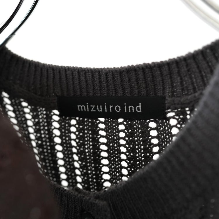 Foil Printing Mesh Crew C/D ホイルプリンティングメッシュクルーカーディガン