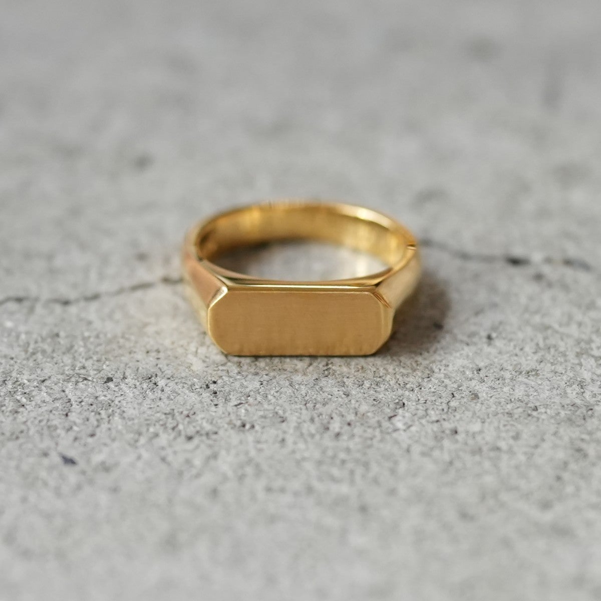 Signet Ring with Hair Line -Thick- シグネット リング ウィズ ヘア ライン -シック-