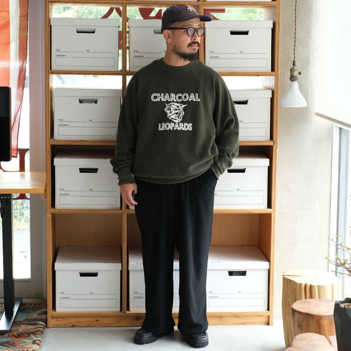 ORIGINAL Charcoal × Americana Leopards sweat オリジナルチャコール×アメリカーナ レオパーズスウェット