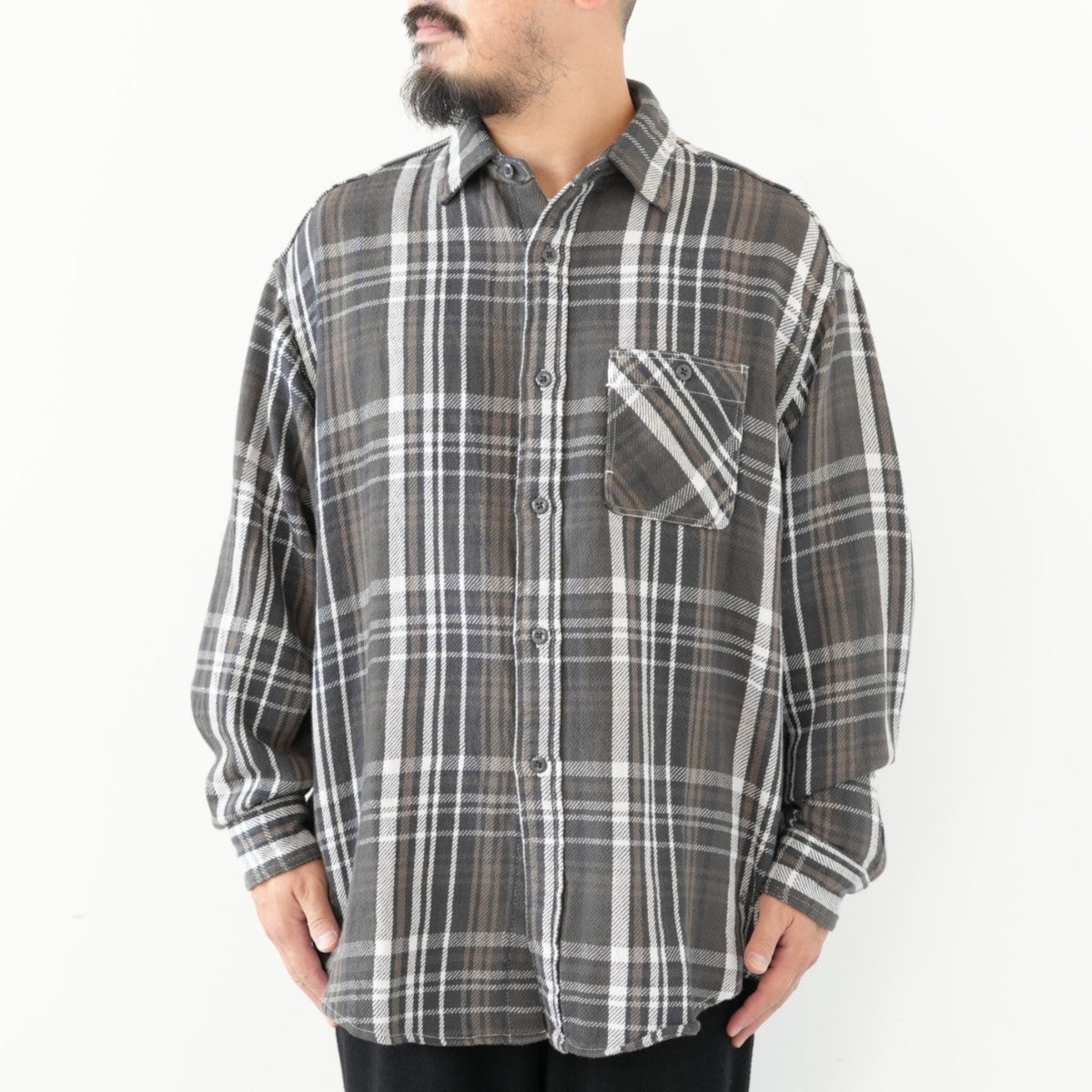 Flannel Plaid Field Shirt フランネルプレイドフィールドシャツ