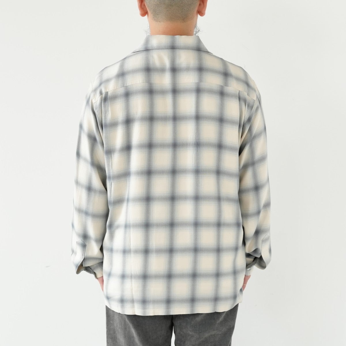 RAYON OMBRE OPEN COLLAR SHIRT レーヨンオンブレオープンカラーシャツ