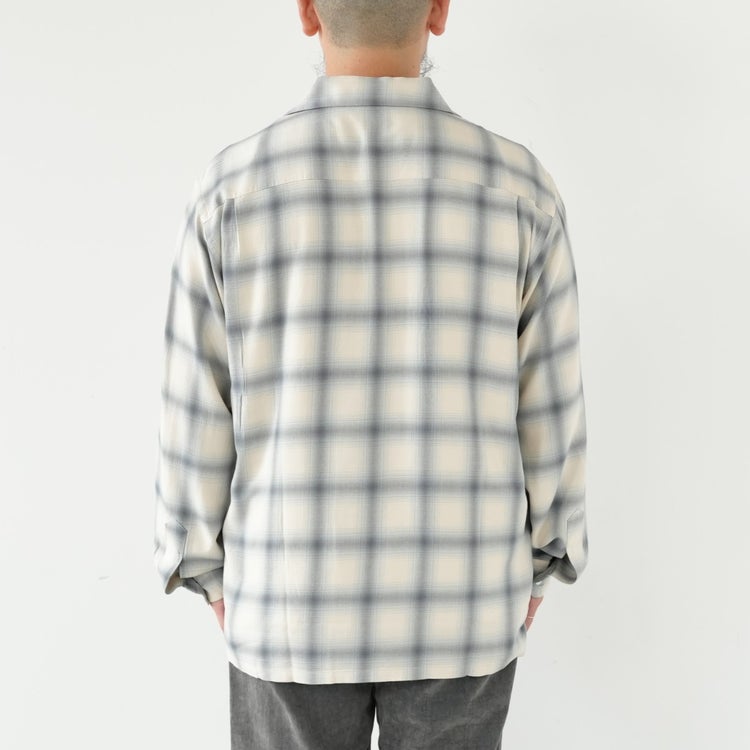 RAYON OMBRE OPEN COLLAR SHIRT レーヨンオンブレオープンカラーシャツ