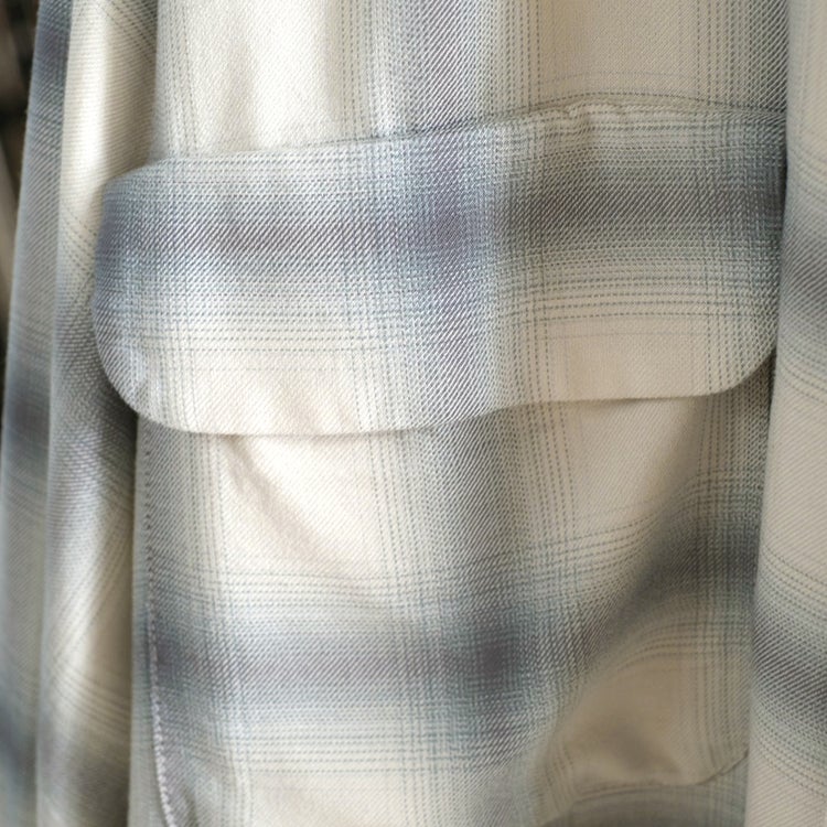 RAYON OMBRE OPEN COLLAR SHIRT レーヨンオンブレオープンカラーシャツ