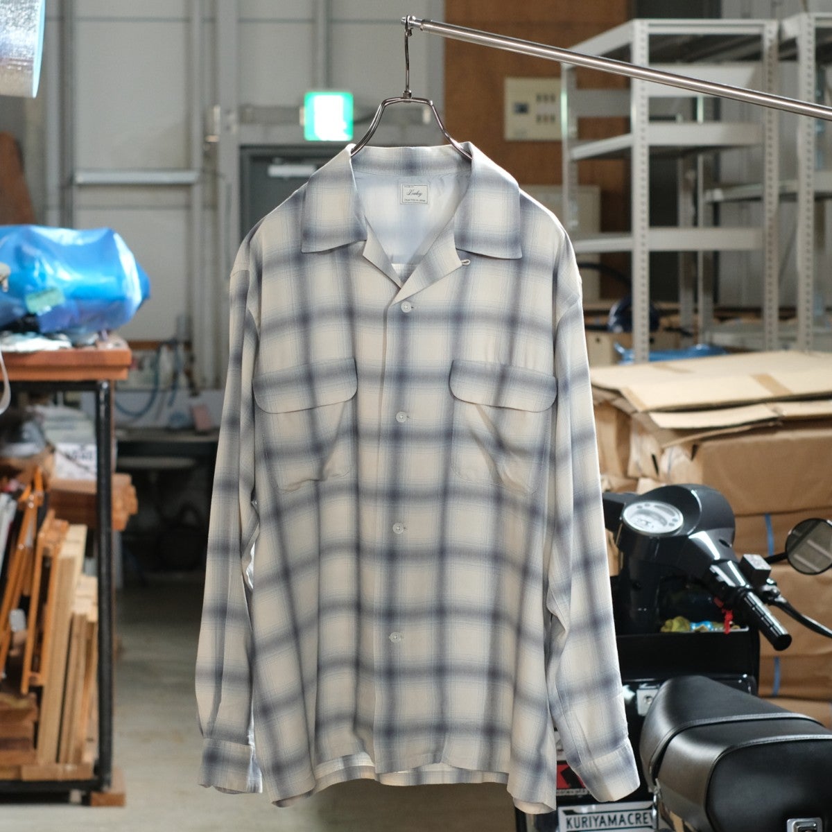 RAYON OMBRE OPEN COLLAR SHIRT レーヨンオンブレオープンカラーシャツ