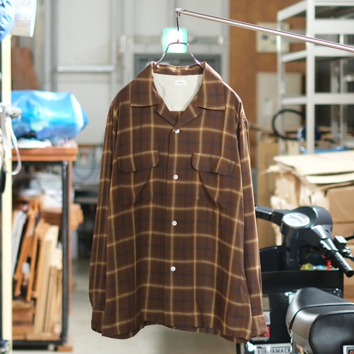 RAYON OMBRE OPEN COLLAR SHIRT レーヨンオンブレオープンカラーシャツ