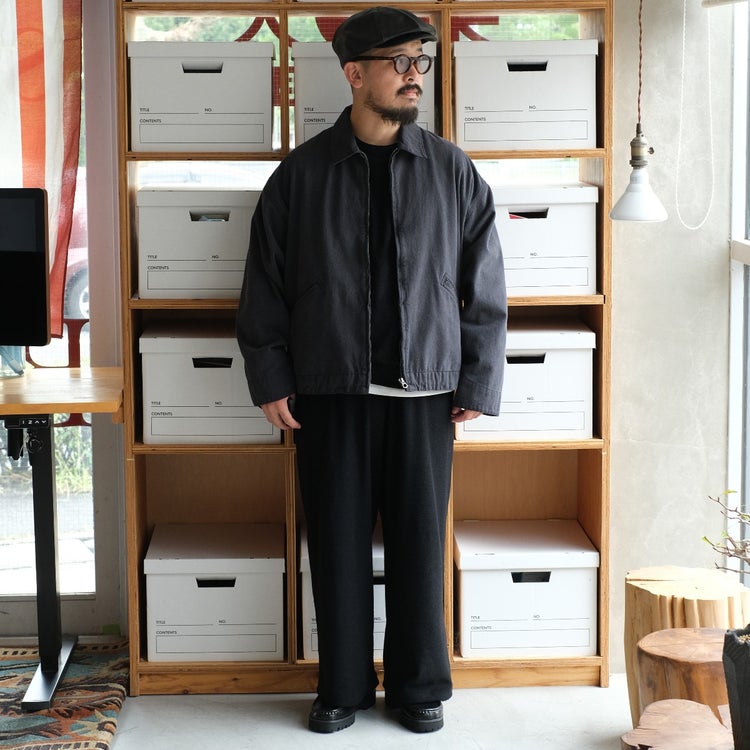 BLACK TWILL DETROIT ZIP JK（LIGHTWEIGHT MOLESKIN） ブラックツイルデトロイトジャケット
