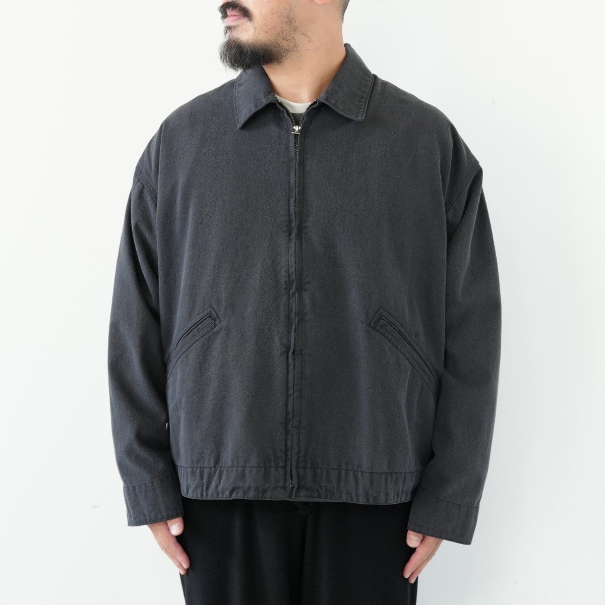 BLACK TWILL DETROIT ZIP JK（LIGHTWEIGHT MOLESKIN） ブラックツイルデトロイトジャケット