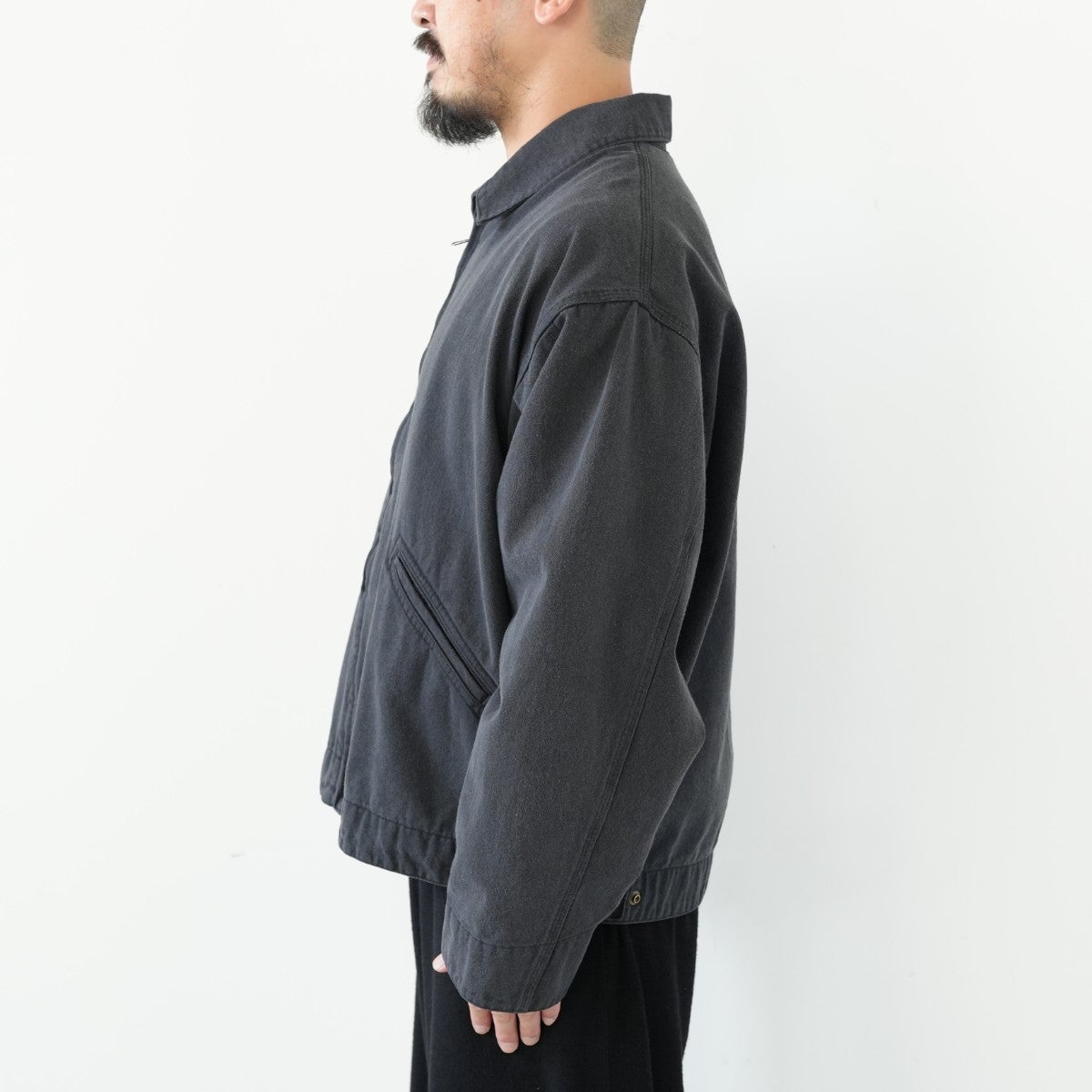 BLACK TWILL DETROIT ZIP JK（LIGHTWEIGHT MOLESKIN） ブラックツイルデトロイトジャケット