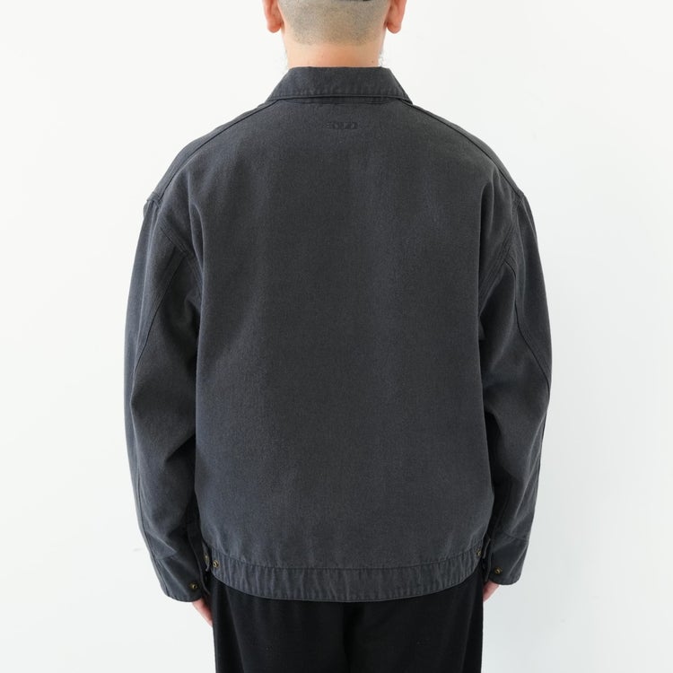 BLACK TWILL DETROIT ZIP JK（LIGHTWEIGHT MOLESKIN） ブラックツイルデトロイトジャケット