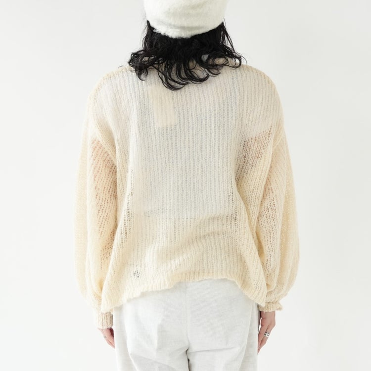sheer shaggy knit po シアーシャギーニットプルオーバー
