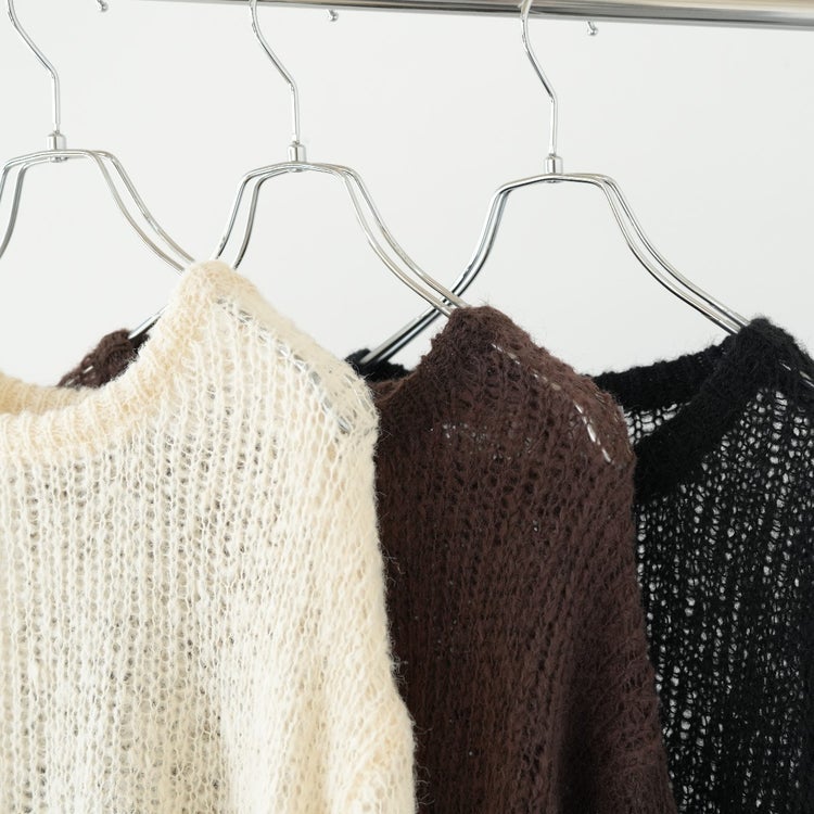 sheer shaggy knit po シアーシャギーニットプルオーバー
