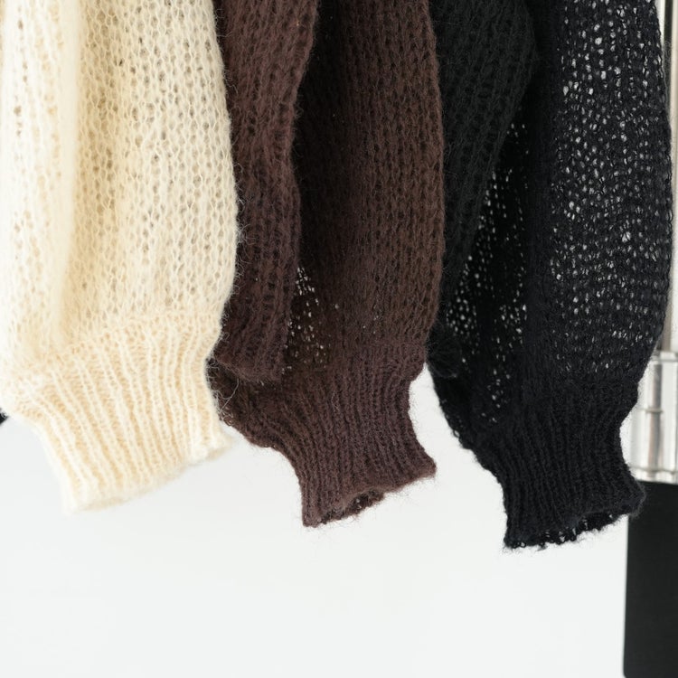sheer shaggy knit po シアーシャギーニットプルオーバー