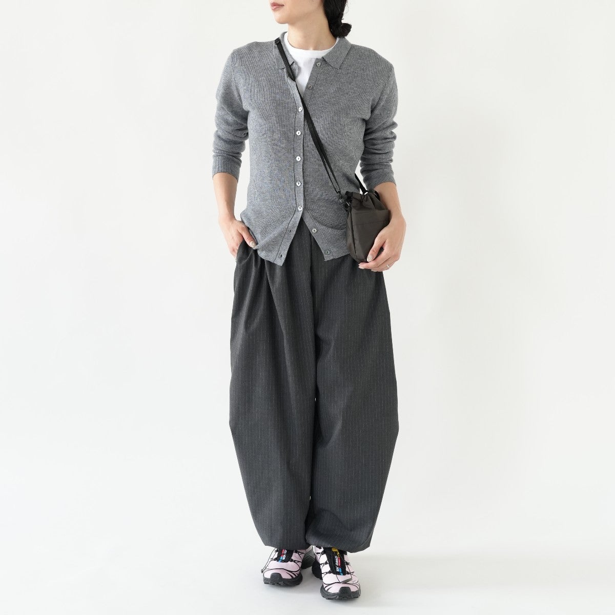 polo collar rib cardigan ポロカラーリブカーディガン