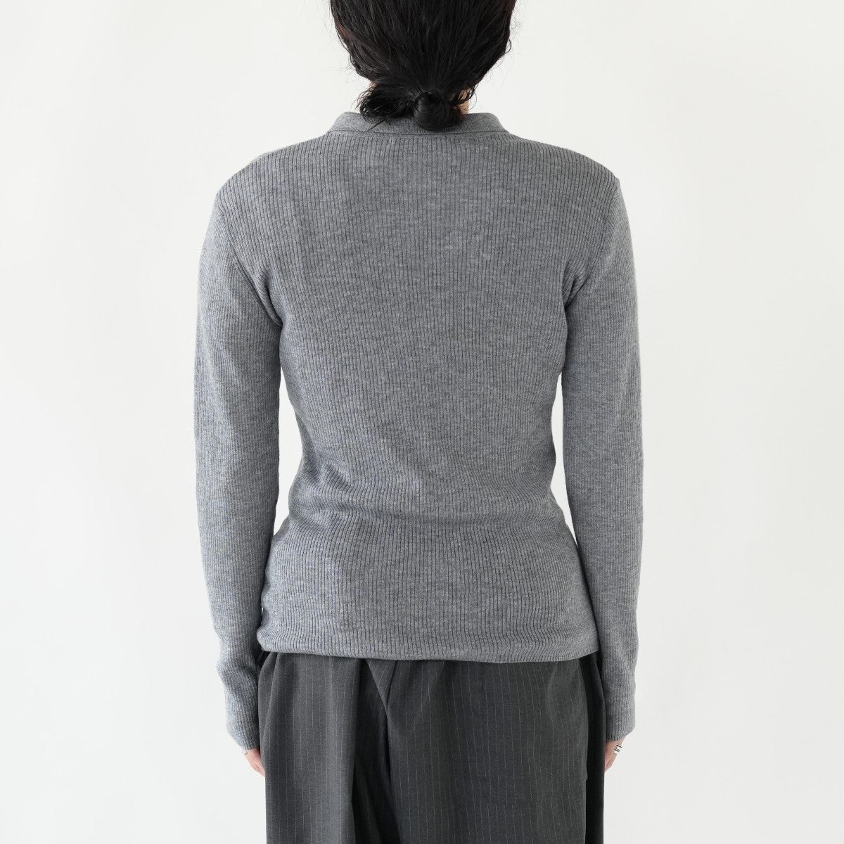 polo collar rib cardigan ポロカラーリブカーディガン