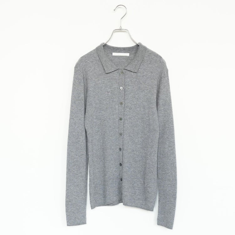 polo collar rib cardigan ポロカラーリブカーディガン