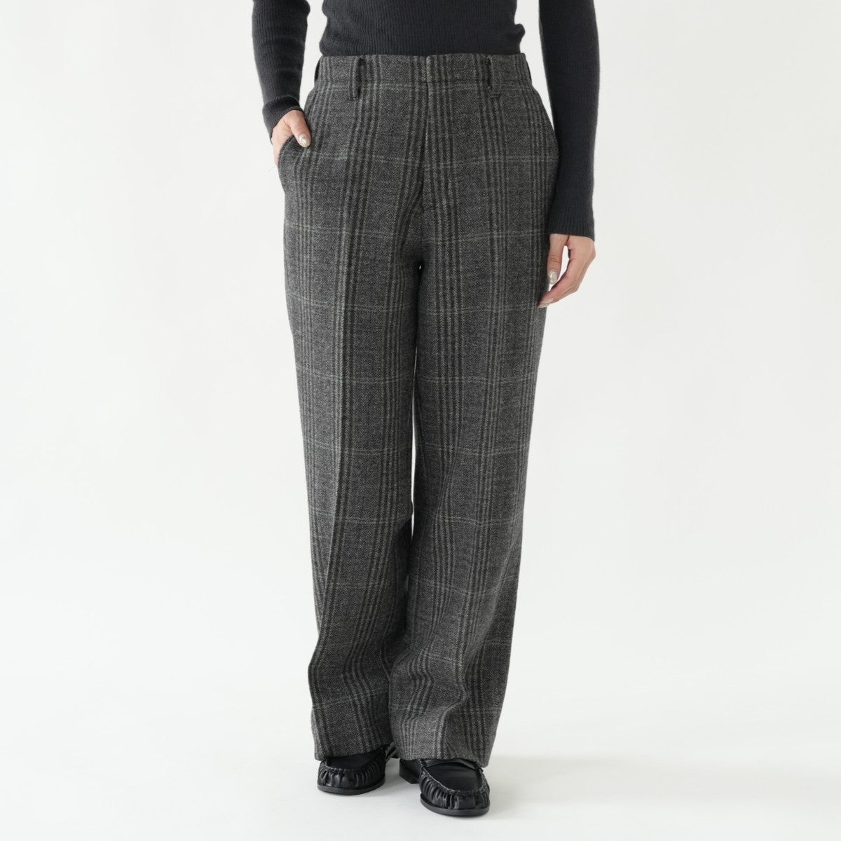 BRITISH WOOL CHECKED TROUSERS ブリティッシュウールチェックトラウザーズ