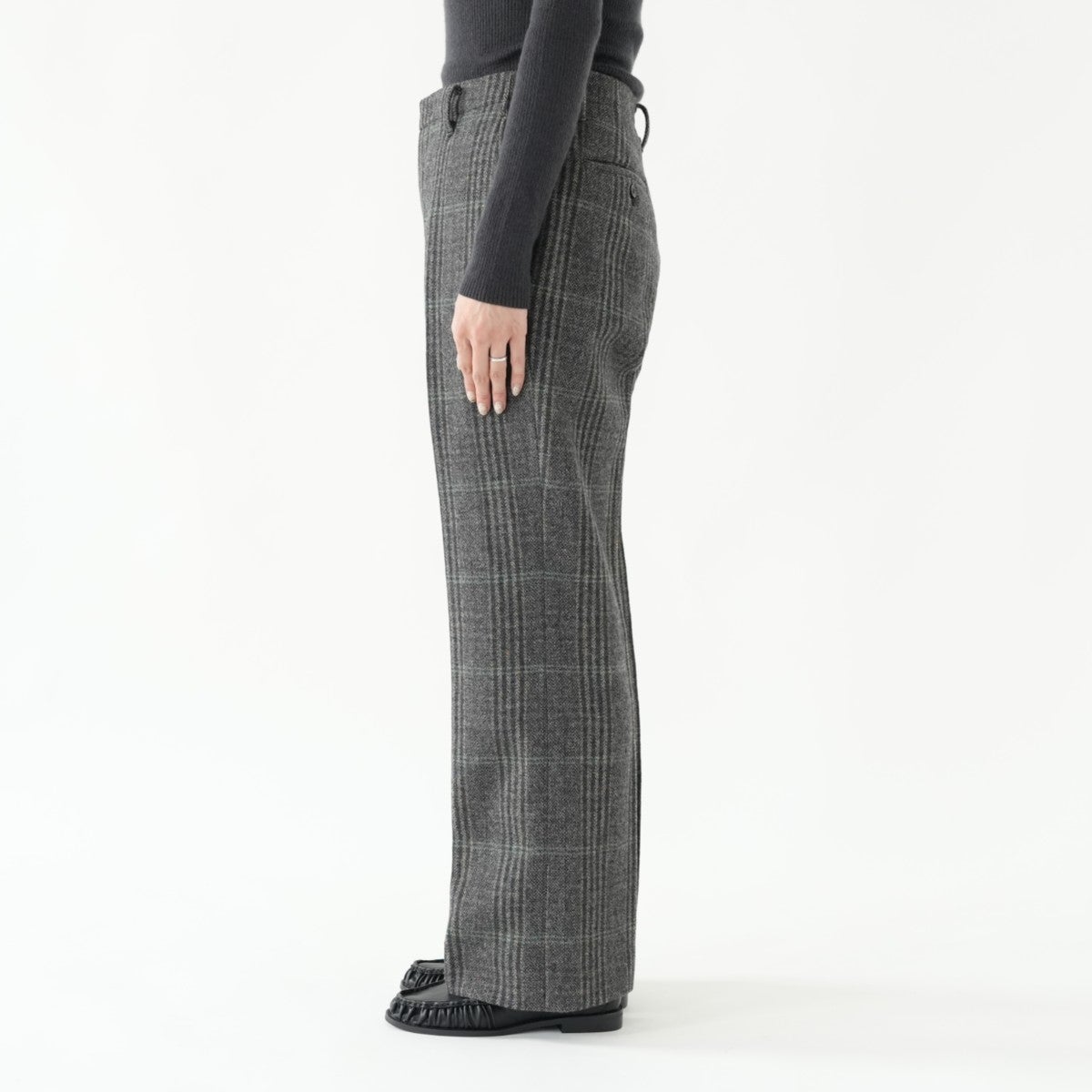 BRITISH WOOL CHECKED TROUSERS ブリティッシュウールチェックトラウザーズ
