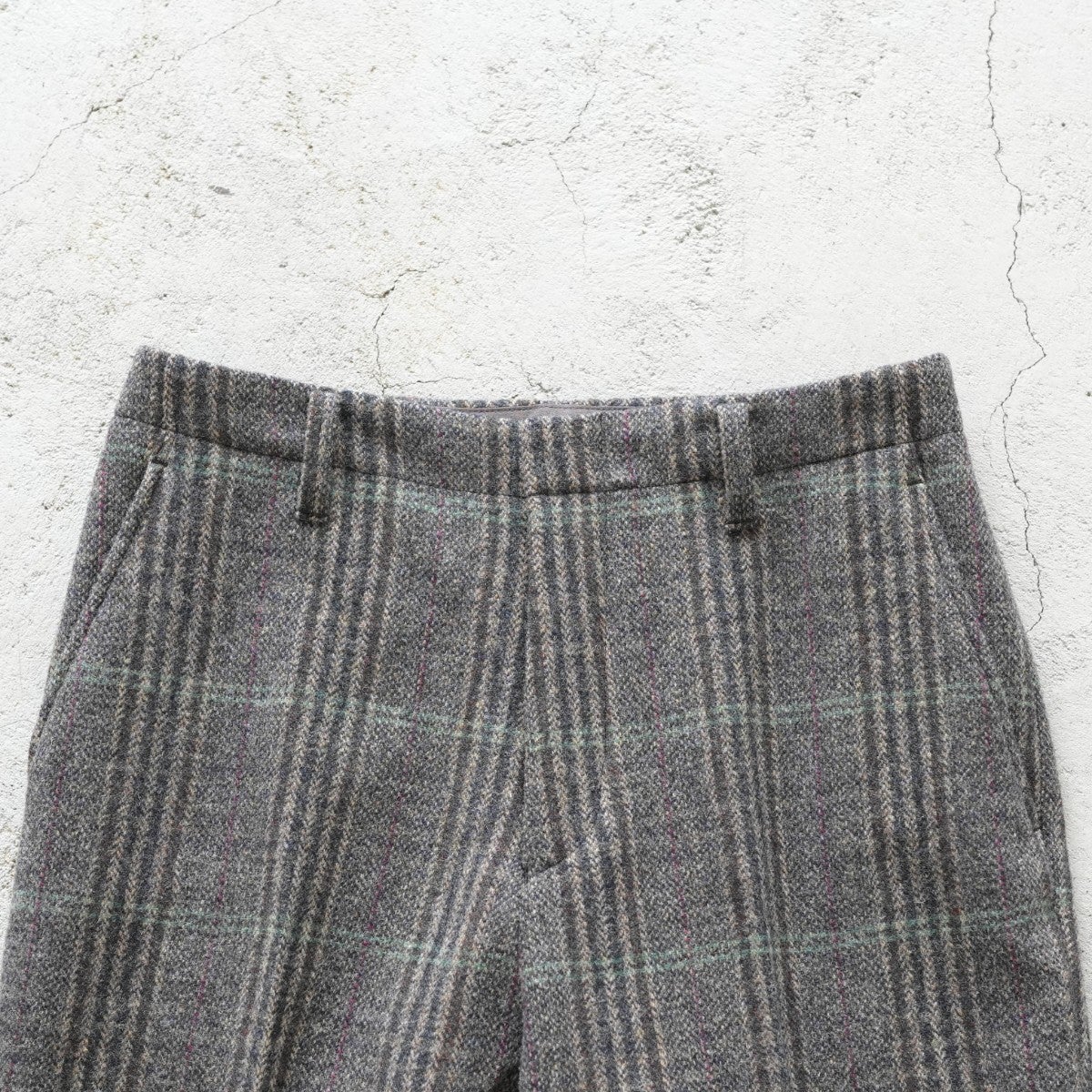 BRITISH WOOL CHECKED TROUSERS ブリティッシュウールチェックトラウザーズ