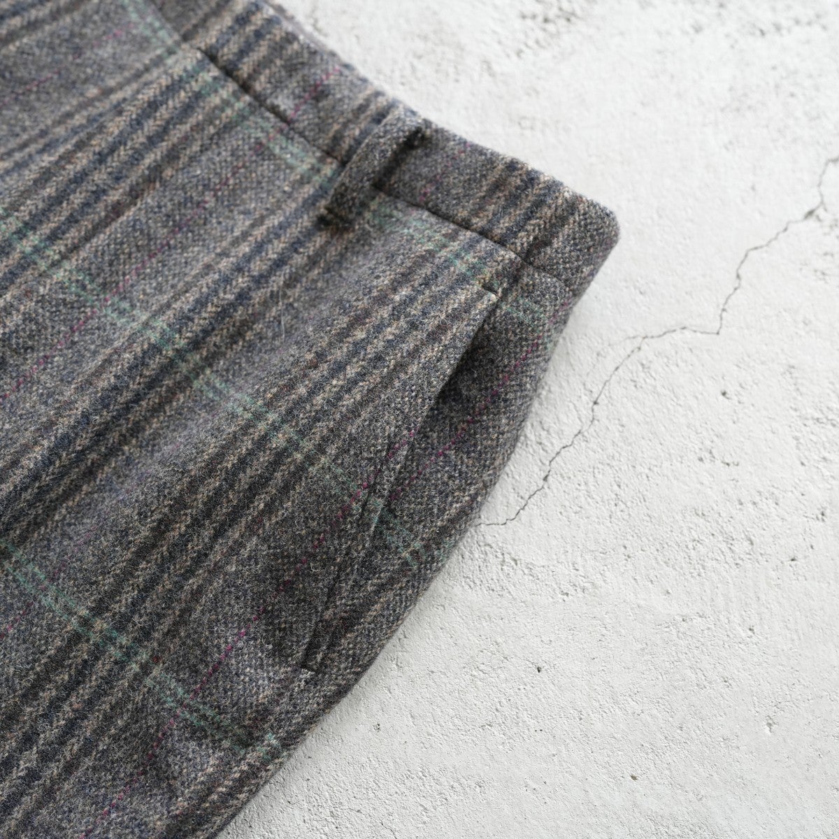 BRITISH WOOL CHECKED TROUSERS ブリティッシュウールチェックトラウザーズ