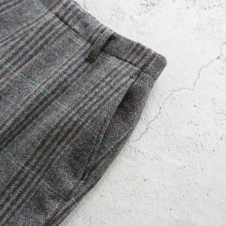 BRITISH WOOL CHECKED TROUSERS ブリティッシュウールチェックトラウザーズ